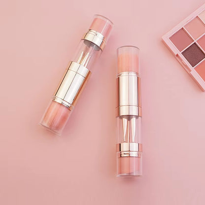 Transform Your Makeup Routine with the 5 in 1 Portable Retractable Makeup Brush Set - Perfect for Flawless Foundation, Eyebrows, Lips, Eyeshadow, and Powder!